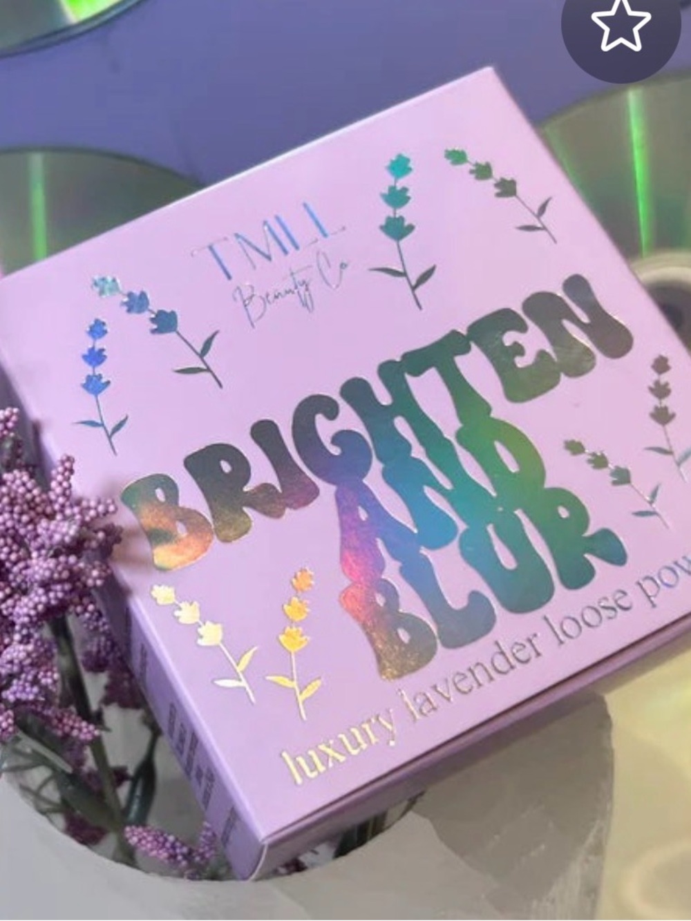 Brighten and Blur Luxury Lavender Loose Setting Powder - Lavender